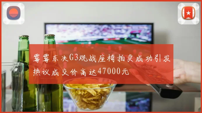 霉霉东决G3观战座椅拍卖成功引发热议成交价高达47000元